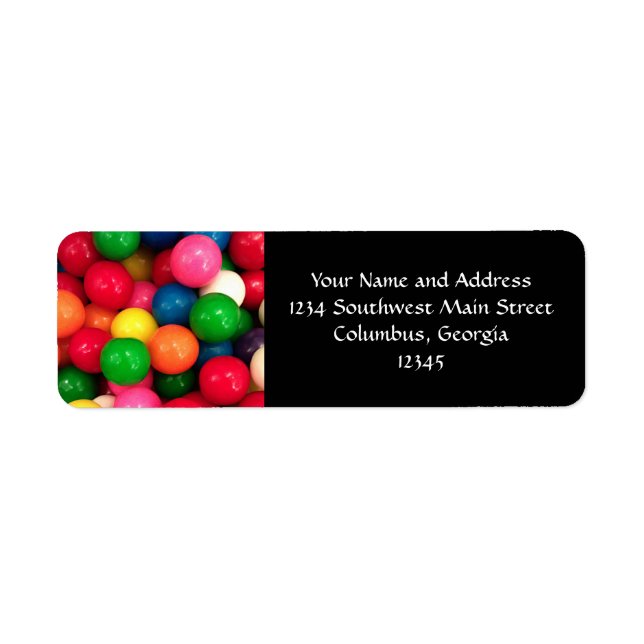 Bonbon à bille de gomme colorée (Devant)