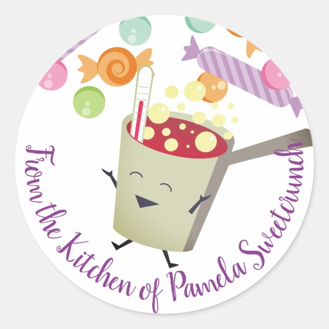 bonbon de sucre bouillant de la cuisine de sticker (Devant)