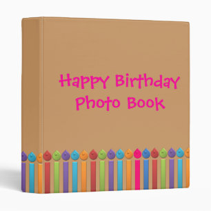 BonBon Party Happy Birthday colourful candels Binder