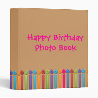 BonBon Party Happy Birthday colourful candels Binder