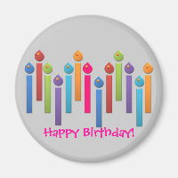 BonBon Party Happy Birthday colourful candels
