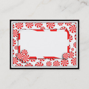 Bonbons à la menthe poivrée avec étiquette