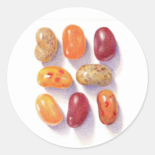 BONBONS D'AUTOMNE GROS AUTOCOLLANTS RONDS