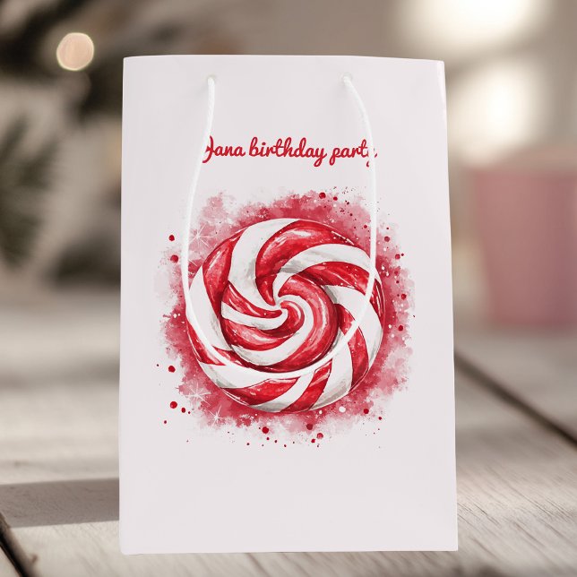 Bonbons rouge et blanc Sac cadeau d'anniversaire d (Créateur téléchargé)