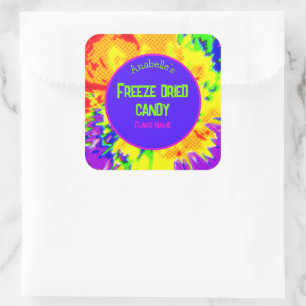 Bonbons séchés au gel Étiquette personnalisé color