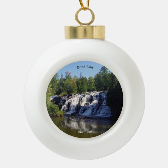 Bond Falls ball or snowflake ornament (Front)