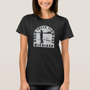 Bond Falls Flowage Ice Fishing Michigan   T-Shirt