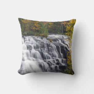 Bond Falls In Autumn Near Paulding, Michigan Throw Pillow