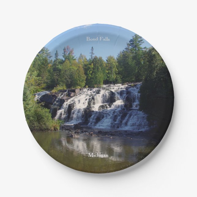 Bond Falls paper plate (Front)