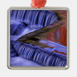 Bond Falls; Reflecting Fall Coloured Leaves; Metal Ornament