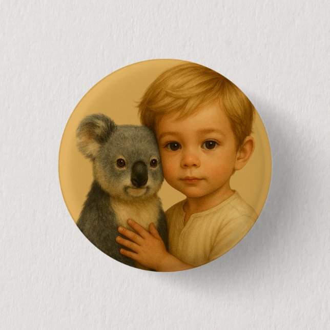Bond of the Wild and Innocent (Koala) 1 Inch Round Button (Front)