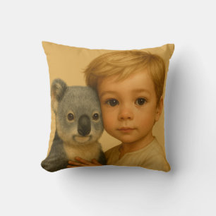 Bond of the Wild and Innocent (Koala) Throw Pillow