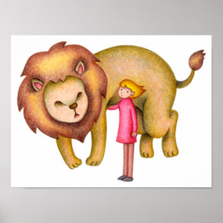 Bond with a lion poster