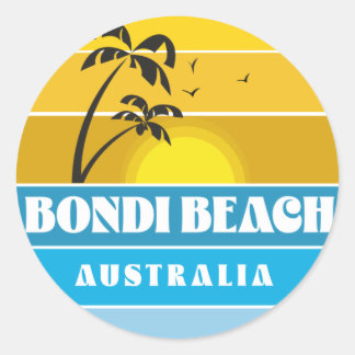 Bondi Beach Australia Classic Round Sticker