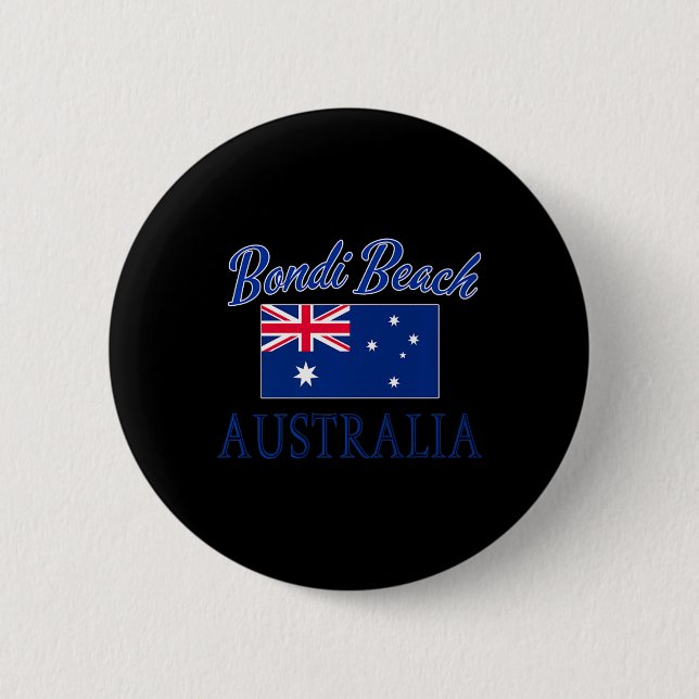Bondi Beach Australia Flag  2 Inch Round Button (Front)