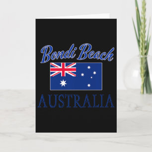 Bondi Beach Australia Flag  Card