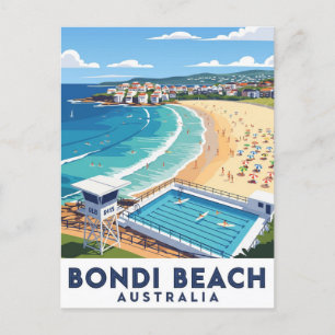 Bondi Beach Australia Travel Postcard