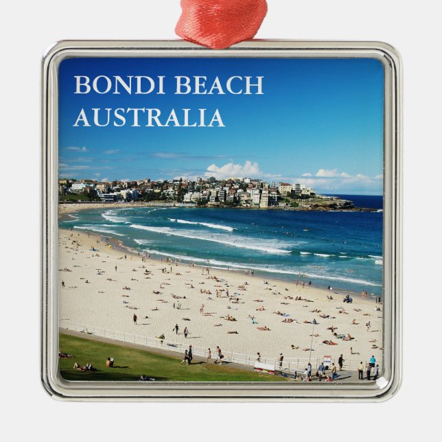 Bondi Beach Metal Ornament (Front)