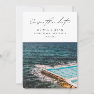 Bondi Beach Wedding Sydney Save the Date Invitation