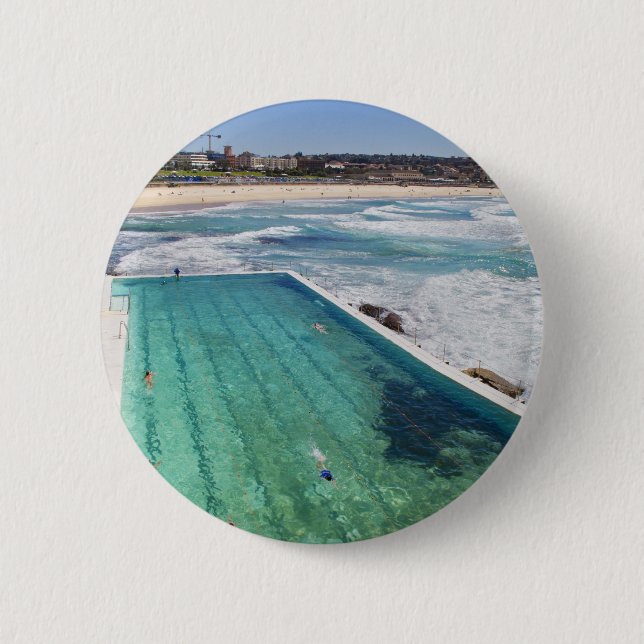 Bondi Icebergs 2 Inch Round Button (Front)