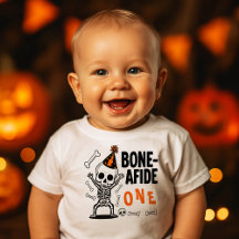 Bone-afide One Skeleton First Birthday Halloween