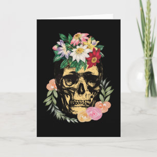 Bone And Flowers Card