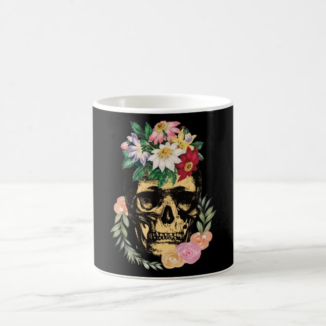 Bone And Flowers Coffee Mug (Center)