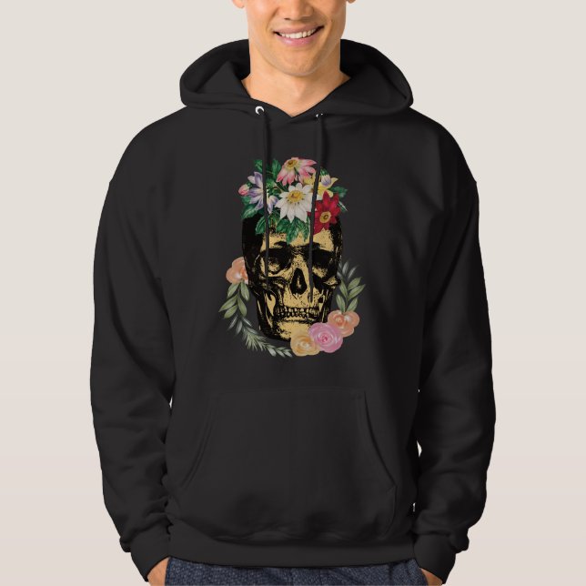 Bone And Flowers Hoodie (Front)