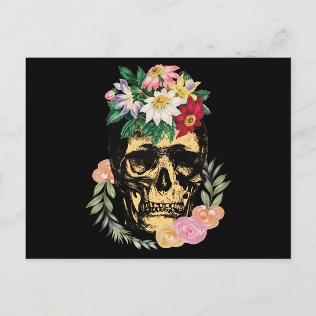 Bone And Flowers Postcard (Front)