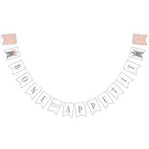 Bone appetit French Bulldog Bunting Flags