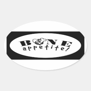 Bone Appetit! Gourmet Pet Foods Business Oval Sticker