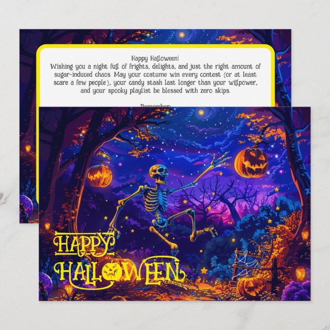 Bone-Appétit Halloween Bash Card (Front/Back)