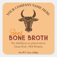 Bone Broth Container Label Sticker