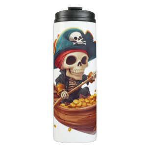 Bone Buccaneer � Funny Pirate Skull Thermal Tumbler