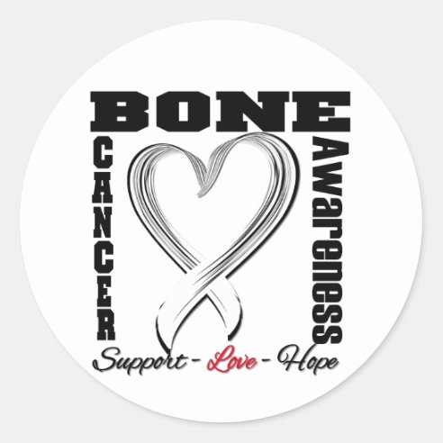 Bone Cancer Ribbon Stickers | Zazzle CA