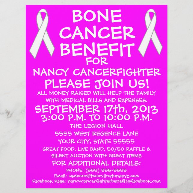 Bone Cancer Benefit Flyer (Front)