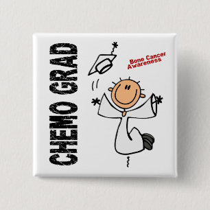 Bone Cancer CHEMO GRAD 1 2 Inch Square Button