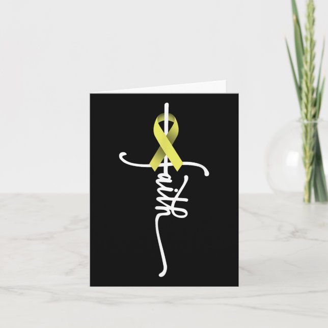 Bone Cancer Faith Sarcoma Bone Cancer Awareness Su Card (Front)