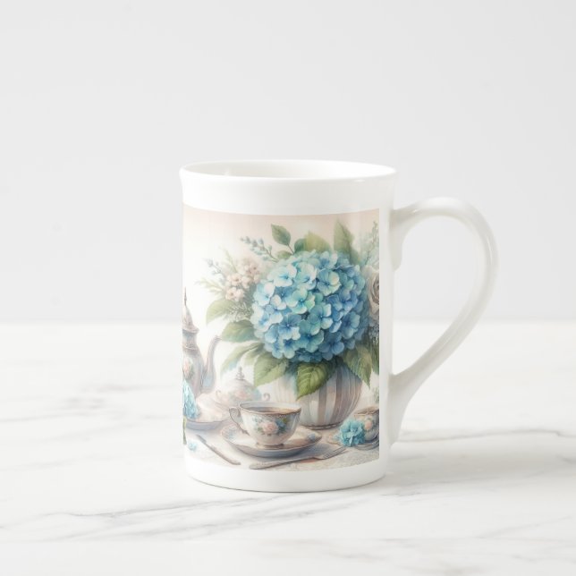 Bone China Dusty Blue Specialty Tea Party Mug (Droite)