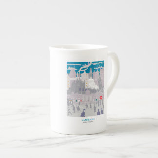 Bone China London Skyline Blue Gray Artwork Bone China Mug