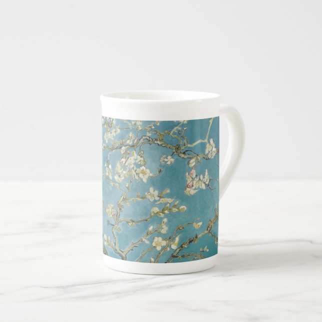 BONE CHINA MUG : VINCENT Van Gogh : ALMOND BLOSSOM (Devant droit)