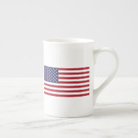 Bone China Mug with Flag of USA
