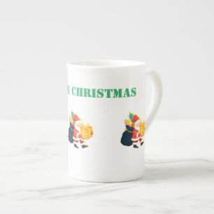 Bone China Specialty Merry Christmas Wish Printed Mug