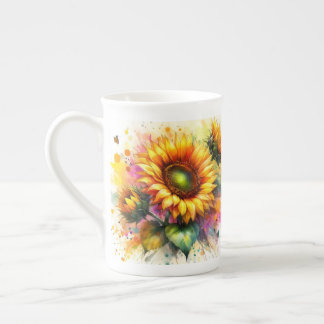 Bone China - Sunflowers Mug