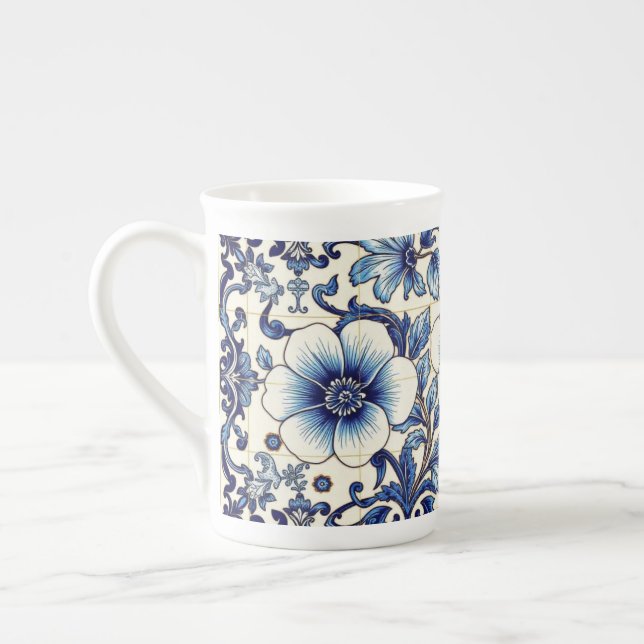 Bone China Type Of Mug With Tile Design (Left)