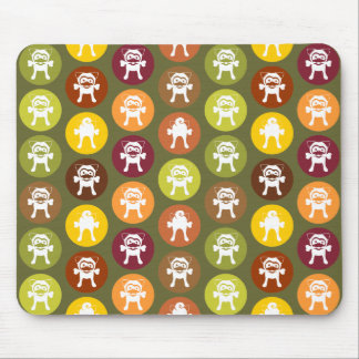 Bone! Circle Print Autumn Colours Mouse Pad