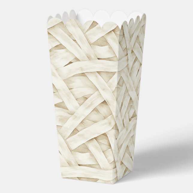 Bone Cream Mummy Wrap Halloween Favor Box (Back)