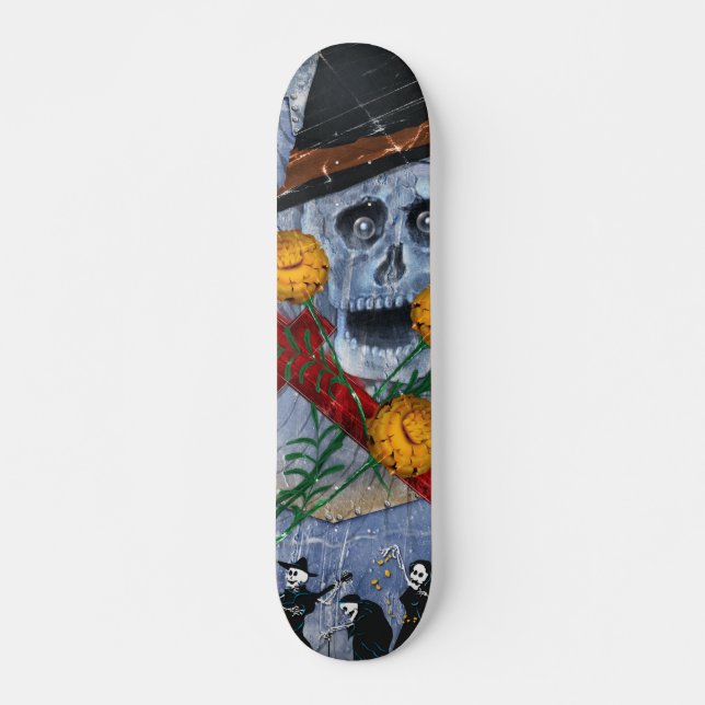 Bone Deck™ - Muertos and Marigolds Skateboard (Front)