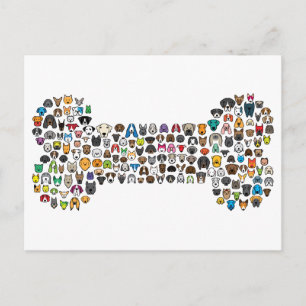 BONE Dog Cartoon Postcard