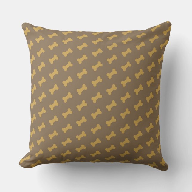 bone for dog texture throw pillow (Front)